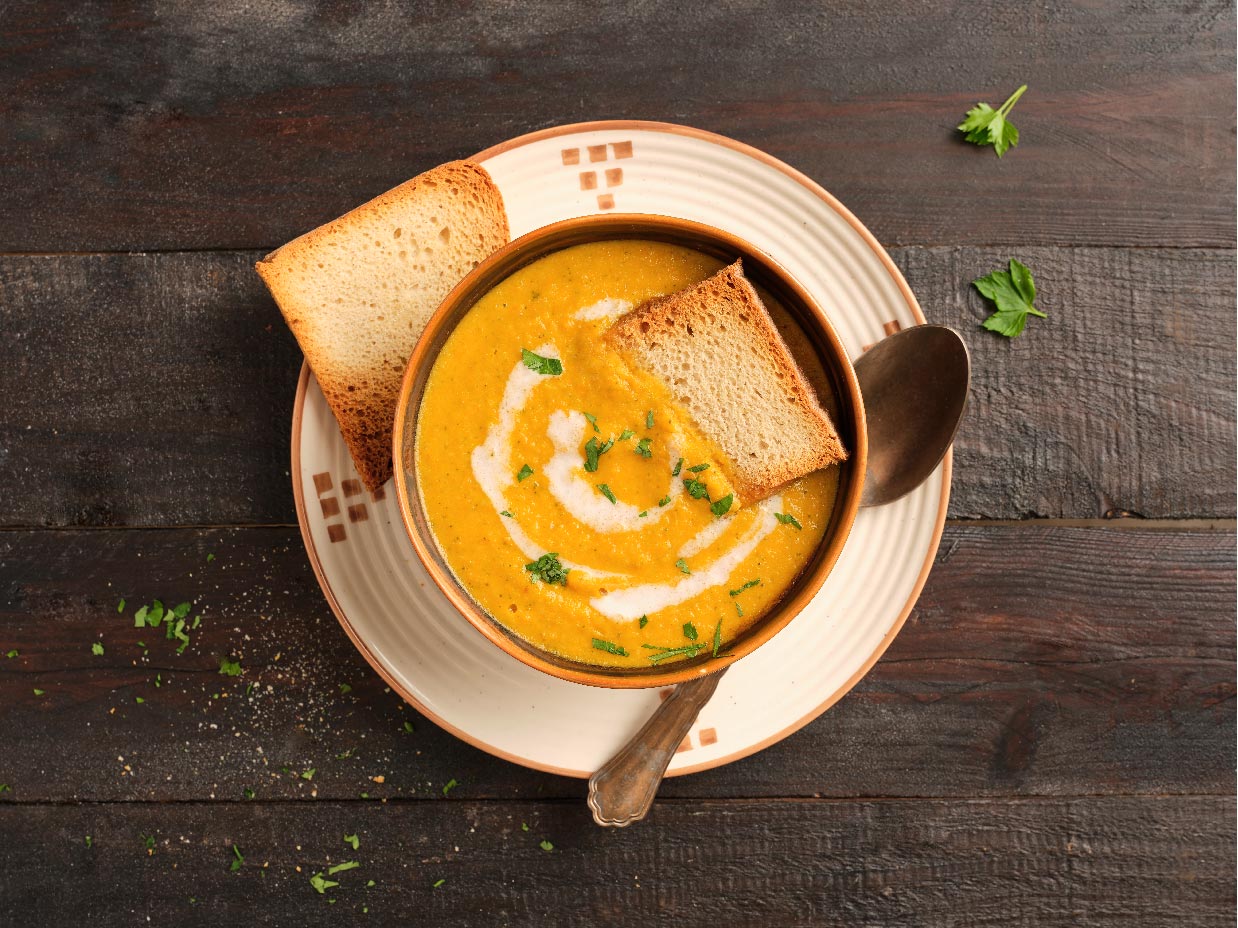 Sopa de Cenoura, Brócolos e Lentilhas