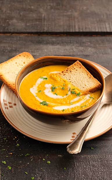 Sopa de Cenoura, Brócolos e Lentilhas