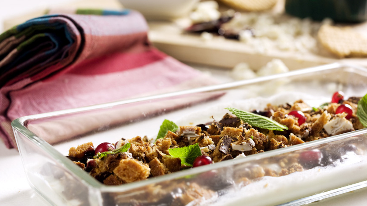 GELADO DE IOGURTE COM CRUMBLE
