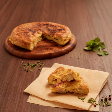 Tortilha de batata e cebolinho