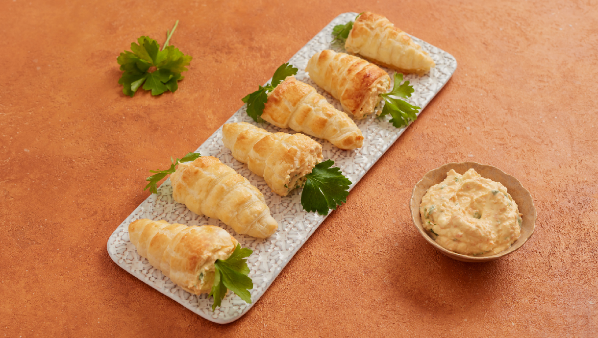 Cones de Cenouras Recheados Com Queijo Philadelphia