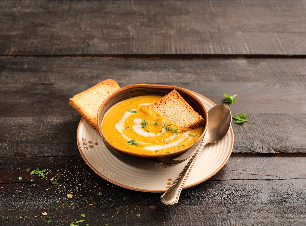 Sopa de Cenoura, Brócolos e Lentilhas