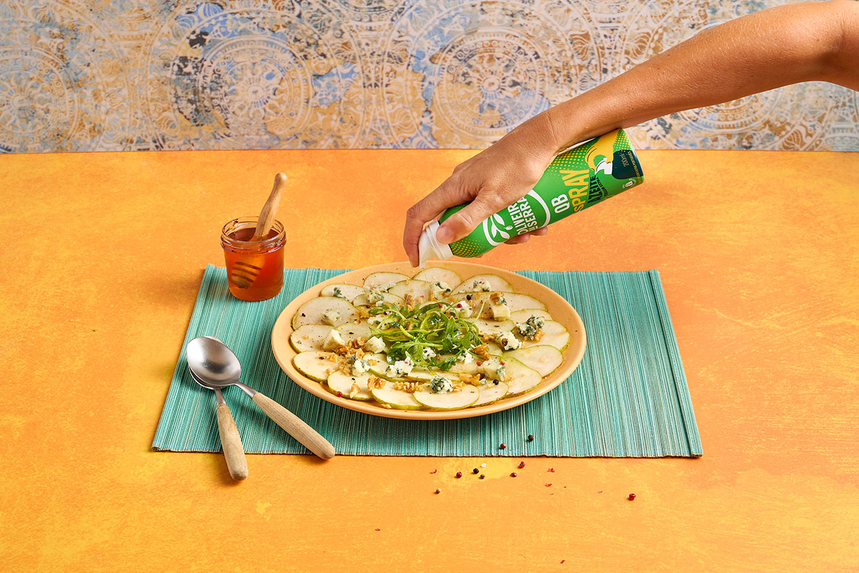 Carpaccio de pera e roquefort